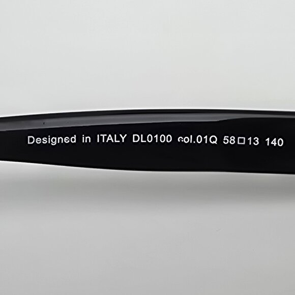 Diesel DL0100 Col.01Q Shiny Black Frame Green Mirror Lens Sunglasses Italy 58mm - Picture 7 of 12
